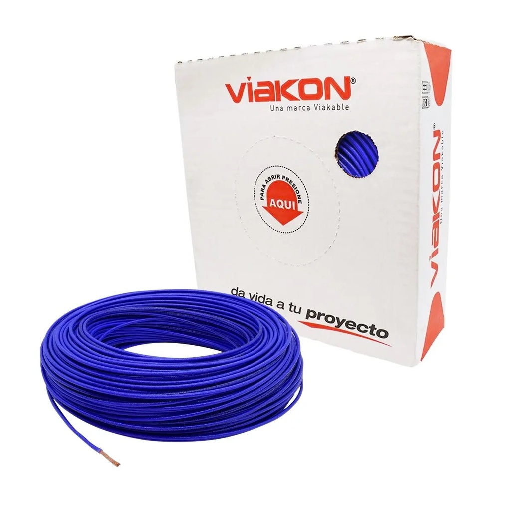 CABLE THHN #12 DE COBRE AZUL (CAJA)