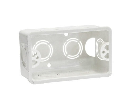 CAJA RECTANGULAR PLASTICA BLANCO GERFOR