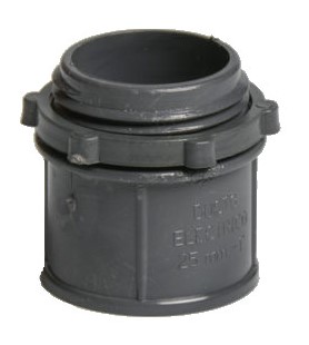 CONECTOR PVC GRIS DE 3/4 CON TUERCA