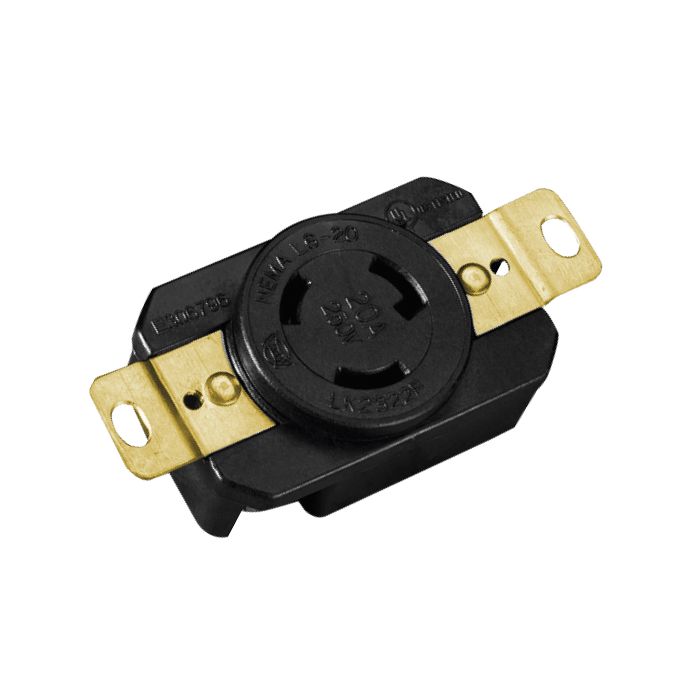 CONTACTO PARED DE SEGURIDAD MEDIA VUELTA 3P 15A 250V PBT FULGORE