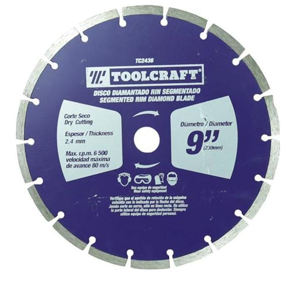 DISCO DIAMANTADO DE CORTE SEGMENTADO TOOLCRAFT 9