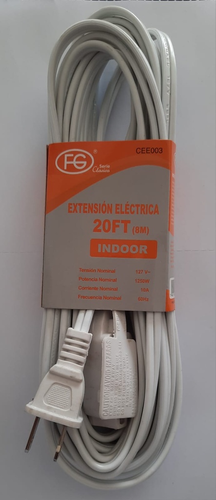EXTENSION BLANCA 8M USO DOMESTICO FG LIGHTING