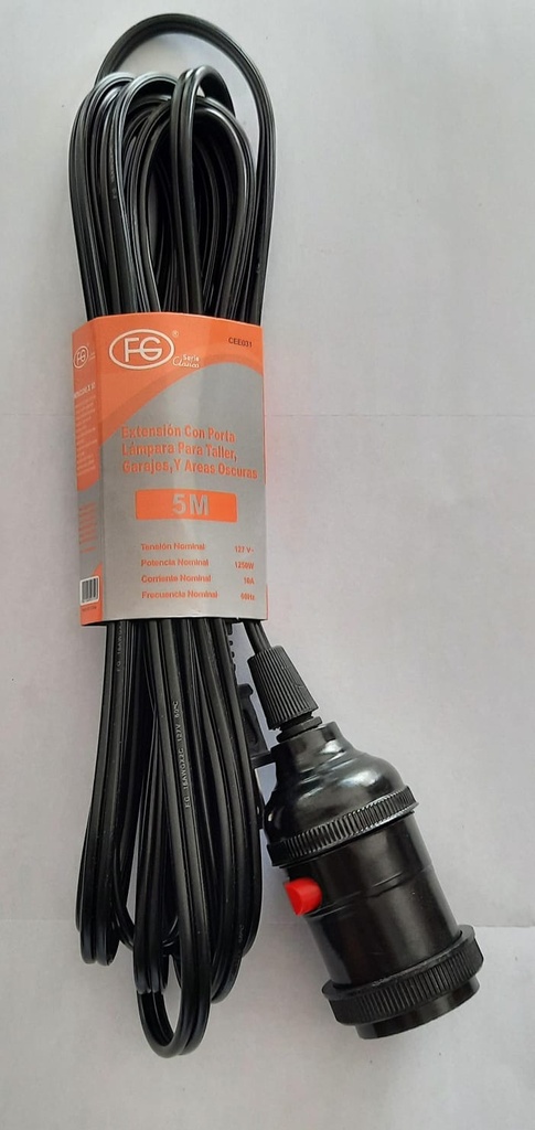 EXTENSION CON PORTALAMPARA 5M FG LIGHTING