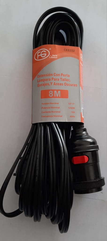 EXTENSION CON PORTALAMPARA 8M FG LIGHTING