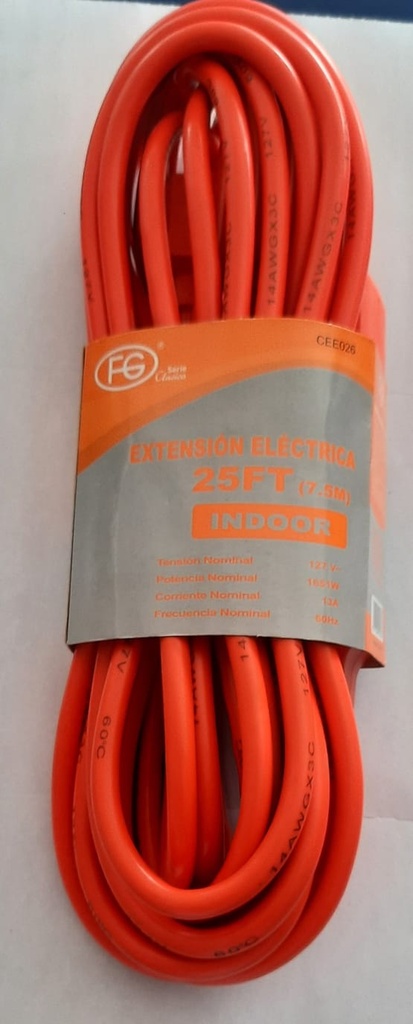 EXTENSION ELECTRICA 7.5M NARANJA FG LIGHTING