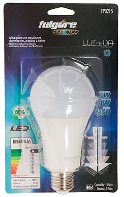FOCO LED 15W LUZ DIA BASE E27 A19 FULGORE
