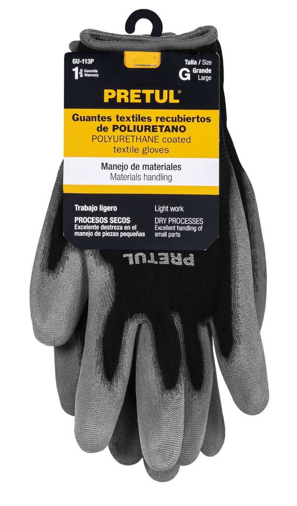 GUANTE DE NYLON RECUBIERTO DE POLIURETANO G PRETUL
