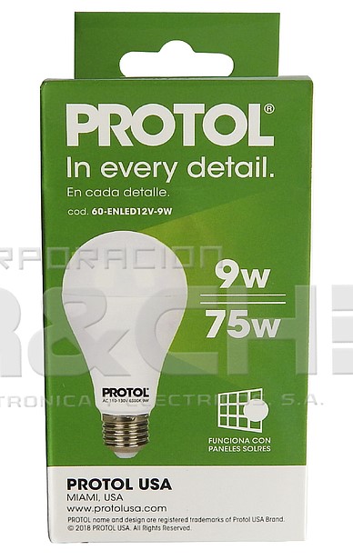 LAMPARA DE 12V 9W PROTOL