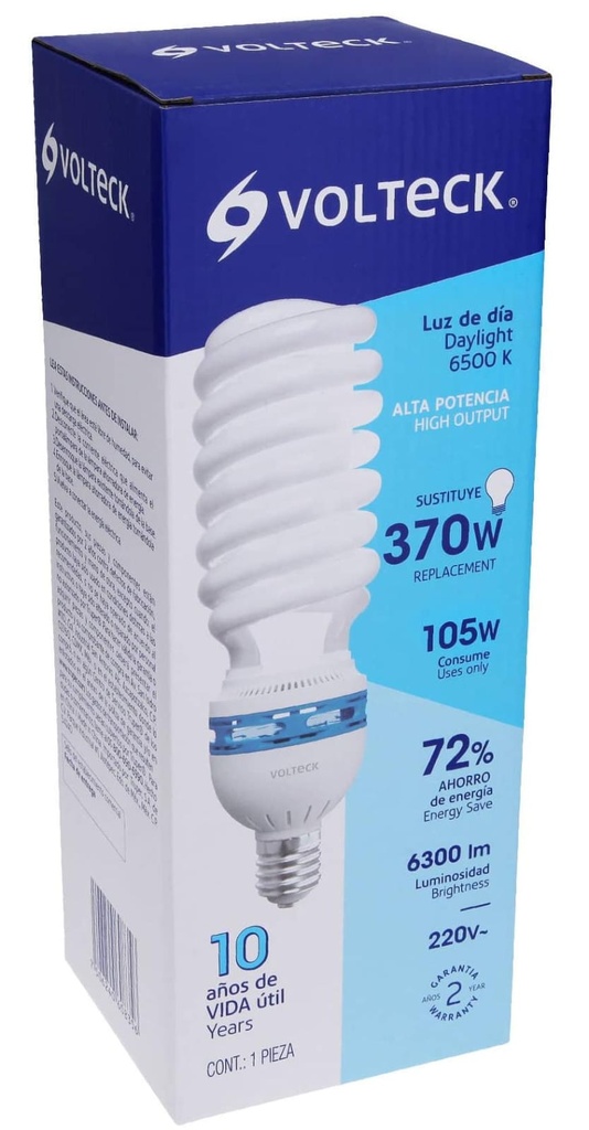 LAMPARA ESPIRAL 105W 220V VOLTECK