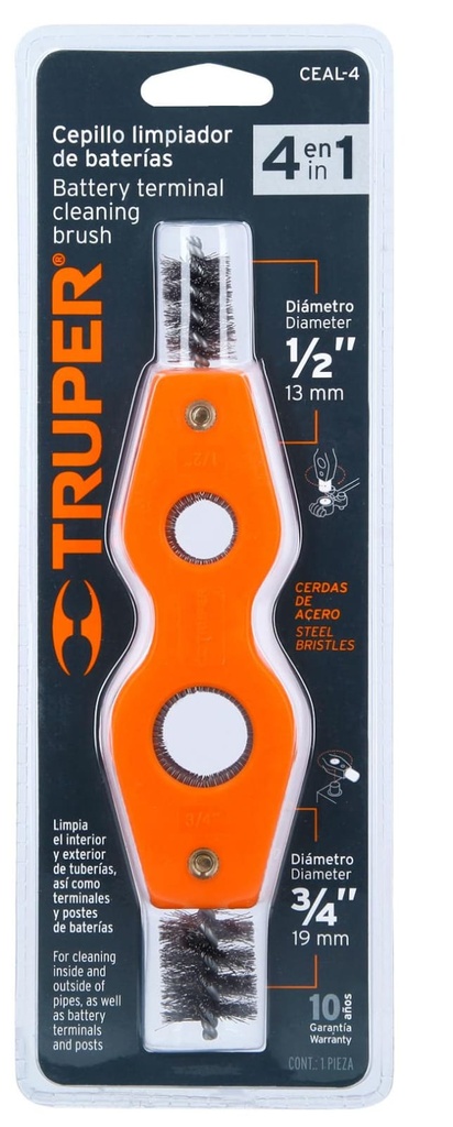 LIMPIADOR DE BATERIA 4 EN 1 TRUPER