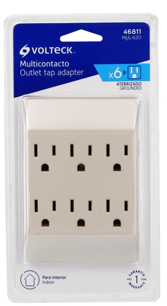 MULTICONTACTO CUADRADO 2 POLO VOLTECK