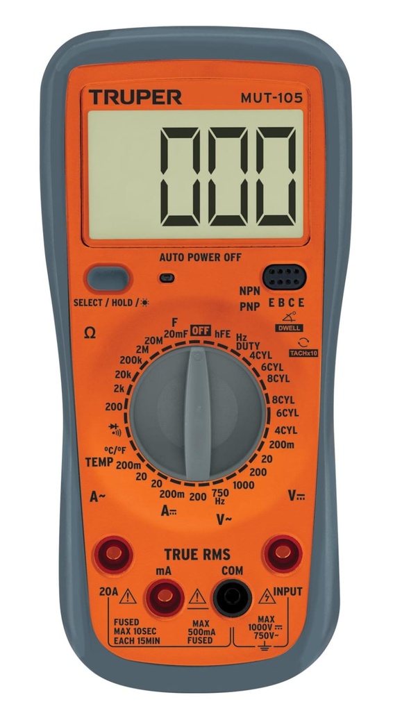 MULTIMETRO DIGITAL AUTOMOTRIZ TRUPER