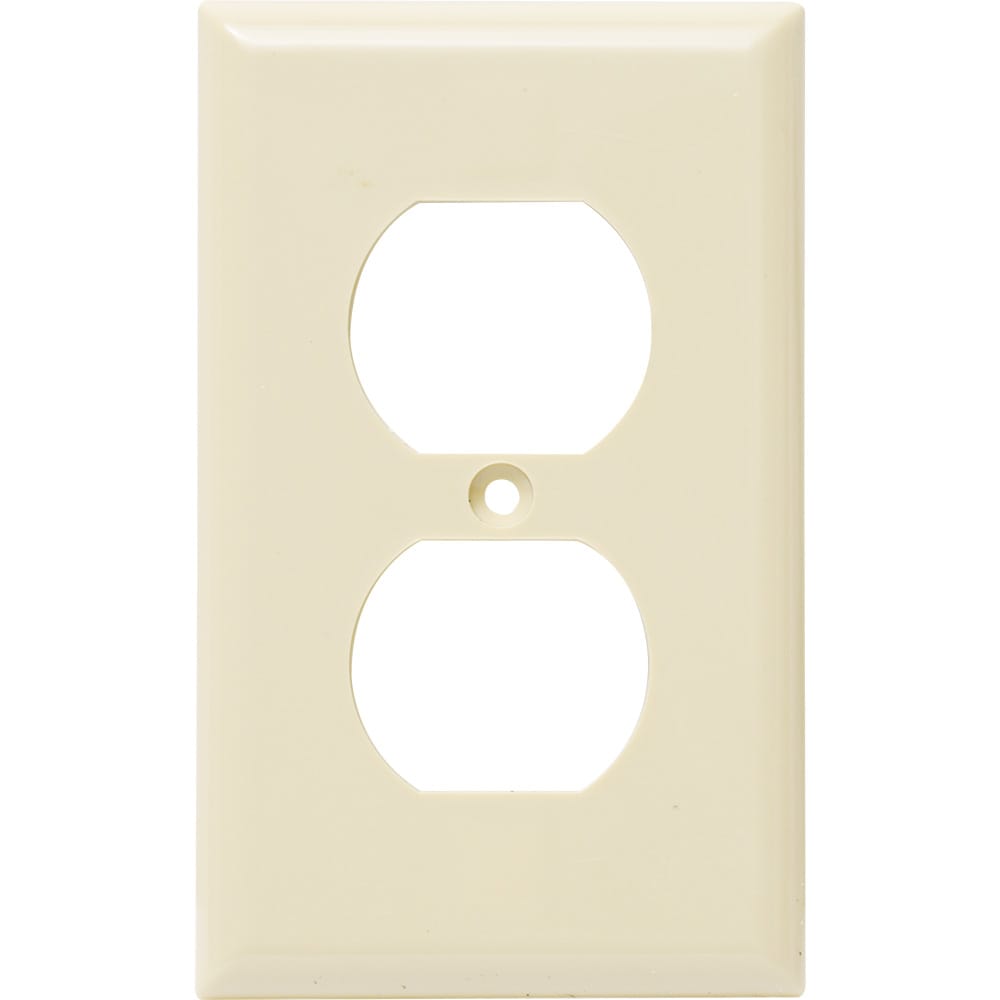 PLACA PARA TOMA DOBLE PLASTICA MARFIL EAGLE