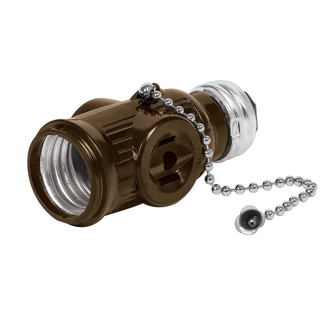 PORTALAMPARA DE BAQUELITA CON CADENA DOBLE CONTACTO VOLTECK