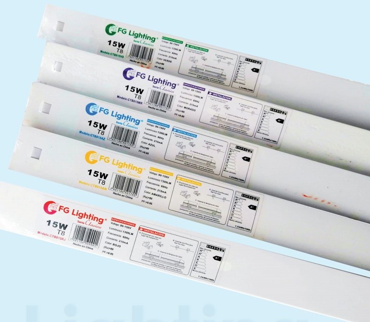 SERIE CLASICO TUBO LED 15W ROJO FG LIGHTING