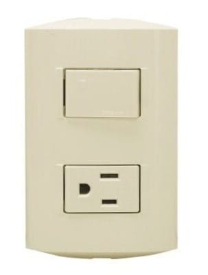 ARMADURA 15A CON SWITCH MARFIL MODUS STYLE BTICINO