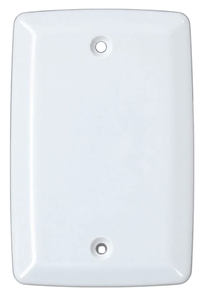 TAPA CIEGA RECTANGULAR PLASTICO BLANCO INDUMA