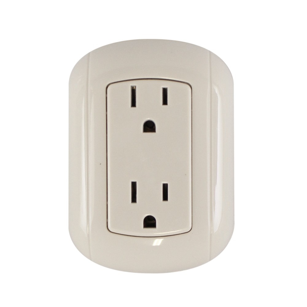 TOMACORRIENTE DOBLE DE SOBRE PONER POLARIZADA (DECOR)