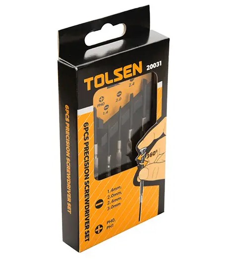 JUEGO DE DESARMADOR PEQUEÑO DE 6 PZS TOLSEN