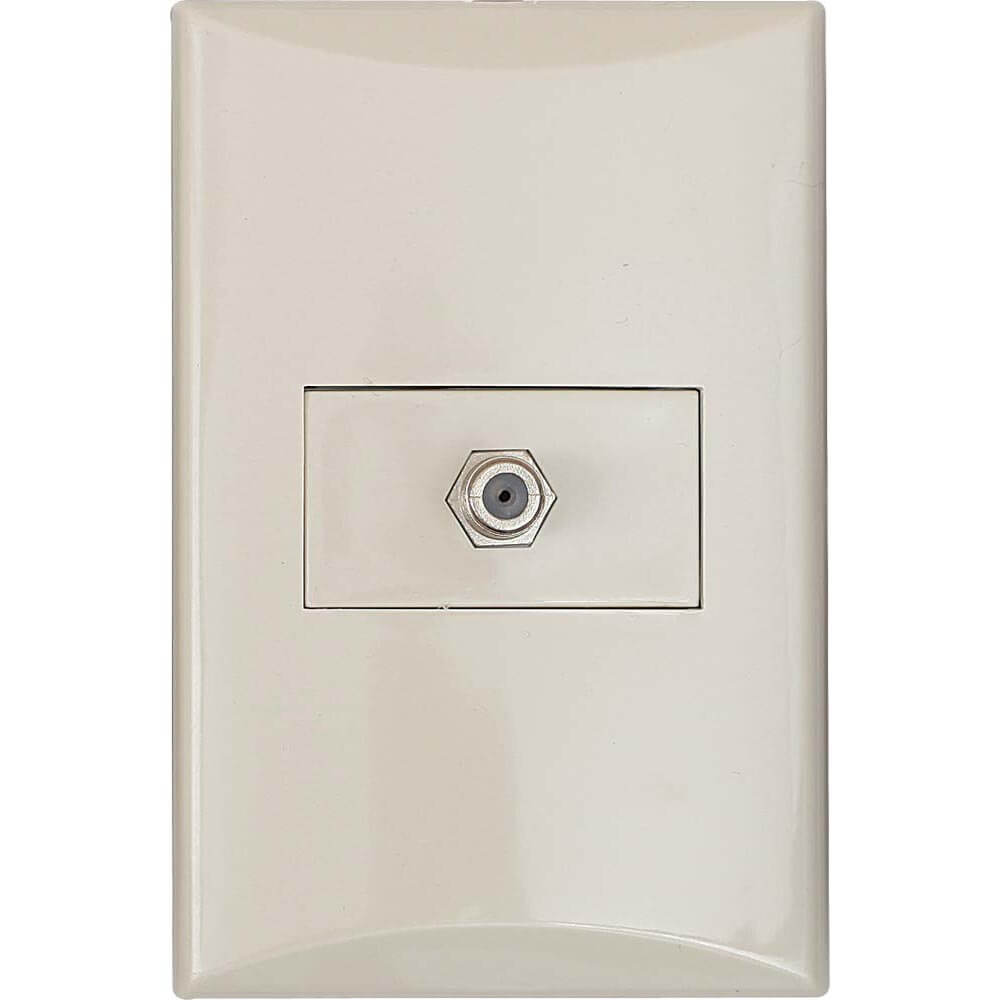 ARMADURA PARA TV COAXIAL MARFIL PLATA EAGLE