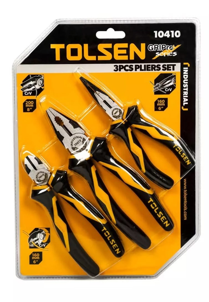 JUEGO DE ALICATE Y PINZA TOLSEN