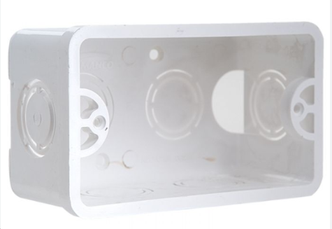 CAJA RECTANGULAR PLASTICA BLANCO MASACA