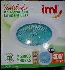 VENTILADOR DE TECHO CON LAMPARA LED 30W IML