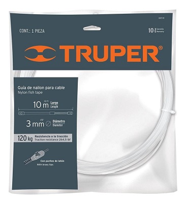 GUIA DE NYLON DE 10M PARA CABLE, TRUPER