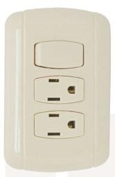 [CAE006] ARMADURA COMBINADO 2 TOMA 1 APAGADOR FG LIGHTING