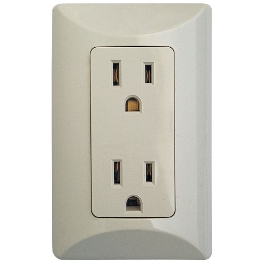 [77V] ARMADURA DOBLE POLARIZADA 15A S/PONER MARFIL EAGLE