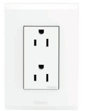 [AF2228EB] ARMADURA DOBLE POLARIZADA 16A NOBILE BLANCO BTICINO