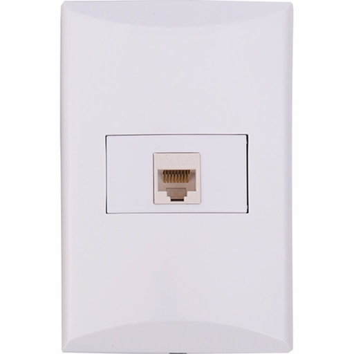 [1015-W] ARMADURA PARA DATO RJ45 CAT6 BLANCO EAGLE