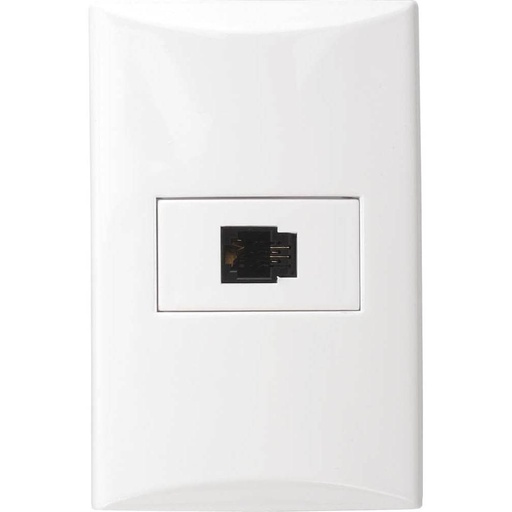 [1008-W] ARMADURA TELEFONICA MODULAR 4H BLANCO PLATA EAGLE