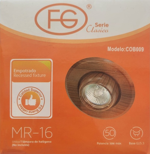 [COB009] BASE OJO DE BUEY MADERA FG LIGHTING