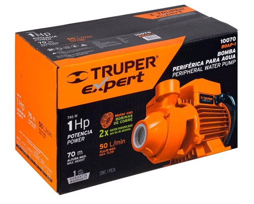 [10070] BOMBA DE AGUA PERIFERICA DE 1 HP TRUPER