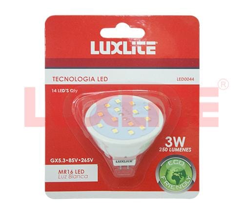 [LED0044] BOMBILLA LED MR16 3W 120V DL LUXLITE