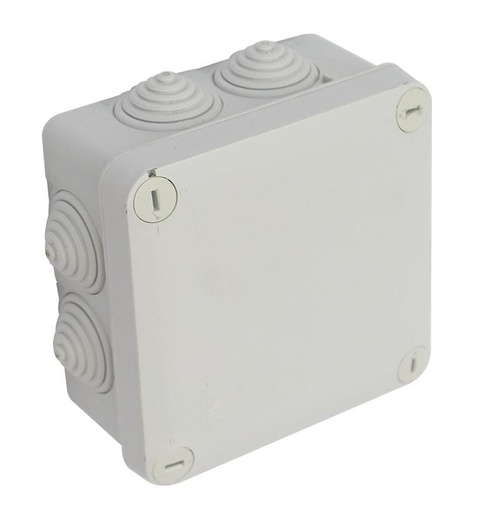 [222-B] CAJA CUADRADO PLEXO P/INTEMPERIE 100X100X55MM JSL EAGLE