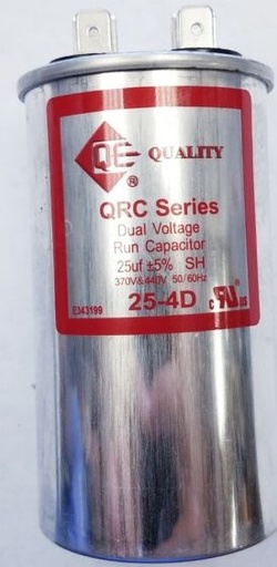 [25UF2] CAPACITOR 25UF DUAL VOLTAJE GRIS METAL QUALITY