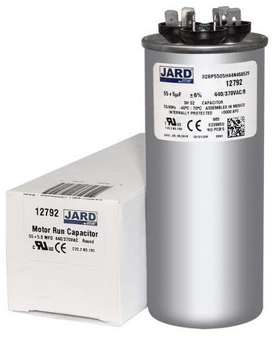 [55UF2] CAPACITOR 55UF DUAL VOLTAJE GRIS METAL JARD