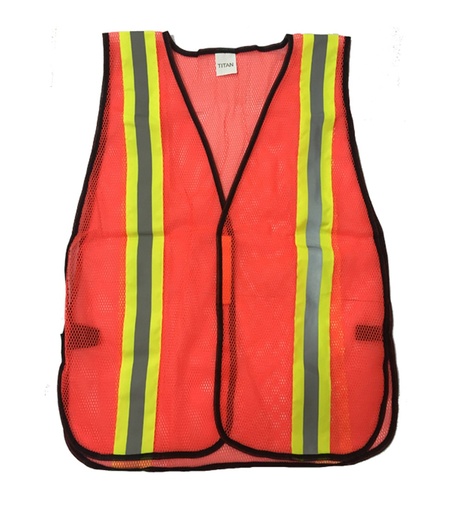 [5055] CHALECO DE MALLA FLOURECENTE NARANJA