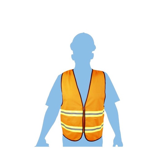 [TC4302] CHALECO DE SEGURIDAD CON CINTA REFLECTIVA NARANJA TOOLCRAFT
