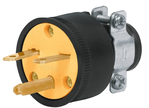 [46208] CLAVIJA REFORZADA ATERRIZADO 15A 120V 240V VOLTECK
