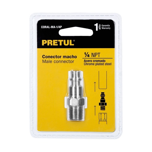 [27023] CONECTOR CUERDA 1/4 MACHO PRETUL