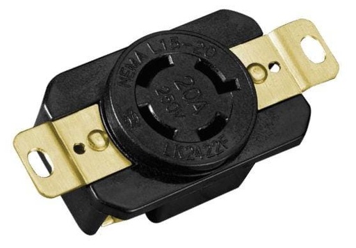 [FU1598] CONTACTO PARED SEGURIDAD MEDIA VUELTA TA 4P 20A 125-250V FULGORE