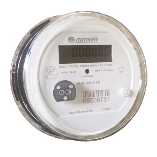 [AURIUM2S/AURIUM3] CONTADOR SOCKET CL-200 240V 3H MONOFASICO NANSEN
