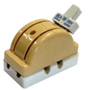 [5083] CUCHILLA DE INTERRUPTOR DE PORCELANA 2X60A 2 TIRO