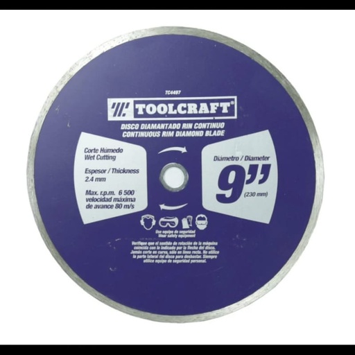 [TC4497] DISCO DIAMANTADO DE CORTE CONTINUO 9 TOOLCRAFT