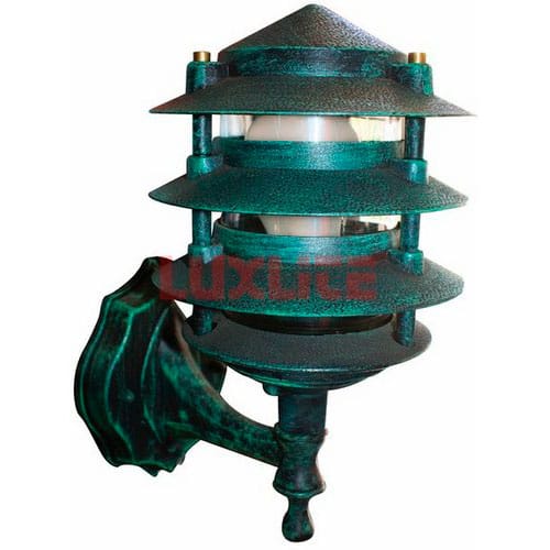 [LUM0996] FAROL DE PARED SOPORTADO VERDE LUXLITE