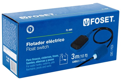 [49347] FLOTADOR ELECTRICO PARA TINACO 3M FOSET