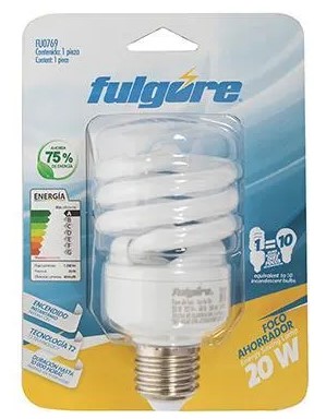 [FU0769] FOCO AHORRADOR ESPIRAL 20W FULGORE